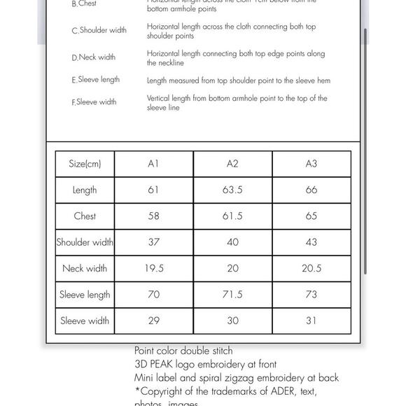 Ader Error A-Peec Embroidered Logo Sweatshirt Black A2 Fit M - Picture 4 of 7